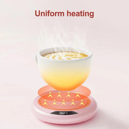 Smart Coffee & Tea Warmer – Constant Temp Coaster for Home, Office & Travel