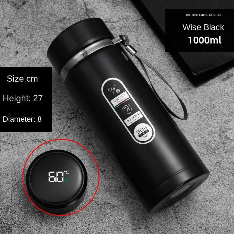 Portable Stainless Steel Thermos – LED Temp Display, 500ML/800ML