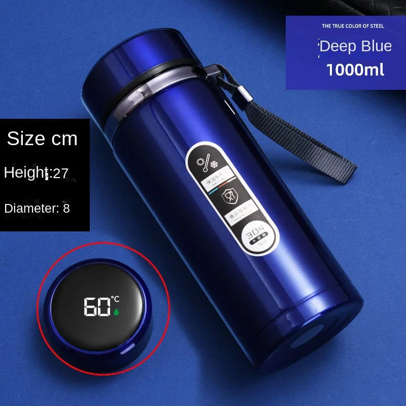 Portable Stainless Steel Thermos – LED Temp Display, 500ML/800ML