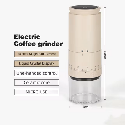 Automatic mini hand coffee bean grinder digital smart coffee maker for travel