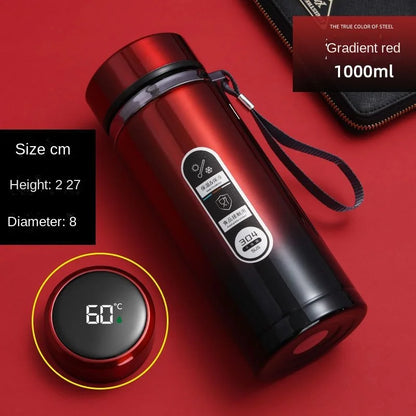 Portable Stainless Steel Thermos – LED Temp Display, 500ML/800ML