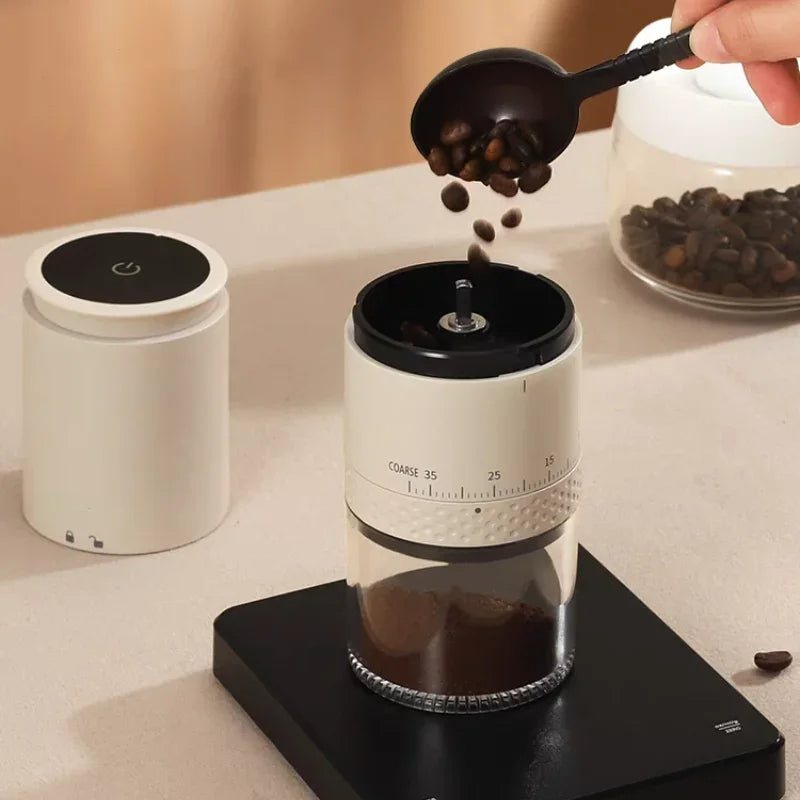 Automatic mini hand coffee bean grinder digital smart coffee maker for travel