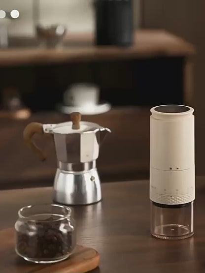 Automatic mini hand coffee bean grinder digital smart coffee maker for travel